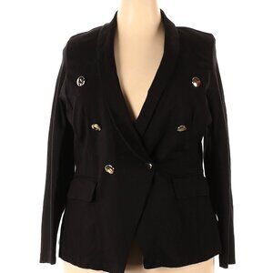 ELOQUII Plus Black Blazer With Gold Button Detailing - new with tags